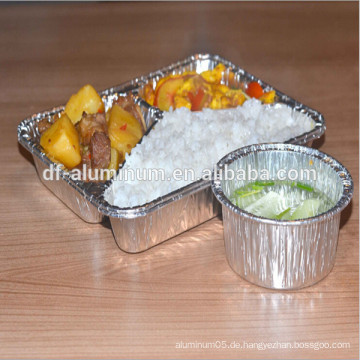 Aluminiumfolie Behälter / Mahlzeit-Kasten, Nahrungsmittelverpackung Aluminiumfolie Mittagessen-Kasten-Schulegebrauch Einwegmahlzeitbehälter